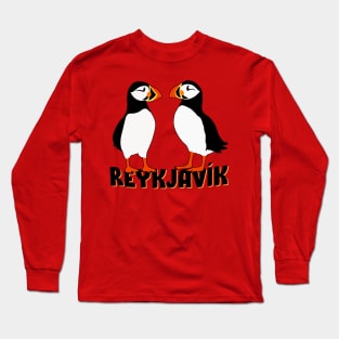 Cute Birds from Reykjavik Iceland Souvenir Long Sleeve T-Shirt